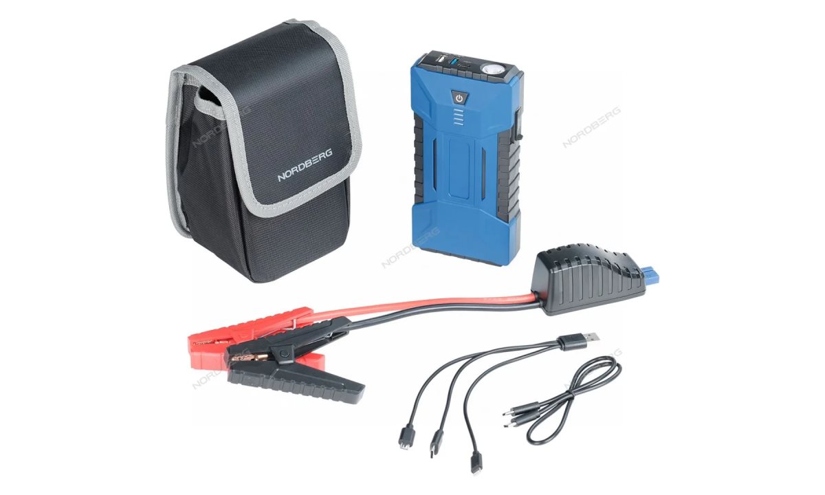  Устройство пусковое портативное 5/9/12/15 V, емкость 13 Aч NORDBERG WSA13 (1)