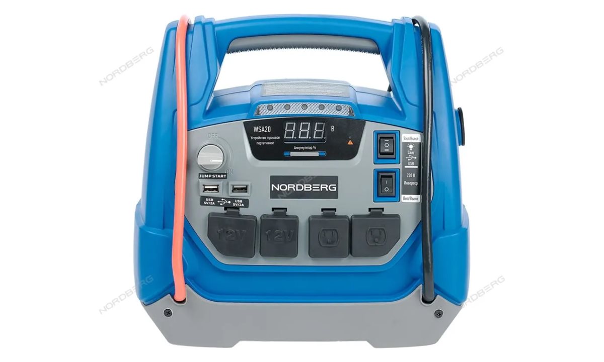  Устройство пусковое портативное 5/12V, емкость 18 Aч NORDBERG WSA20 (1)