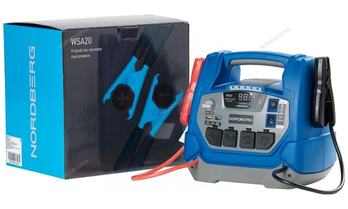  Устройство пусковое портативное 5/12V, емкость 18 Aч NORDBERG WSA20 (0)