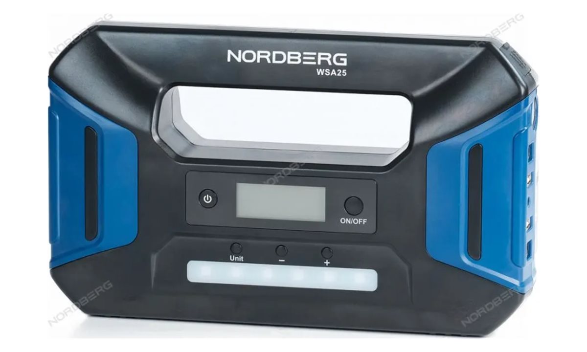  Устройство пусковое портативное 5/12/15V с компрессором, емкость 25 Aч NORDBERG WSA25 (0)