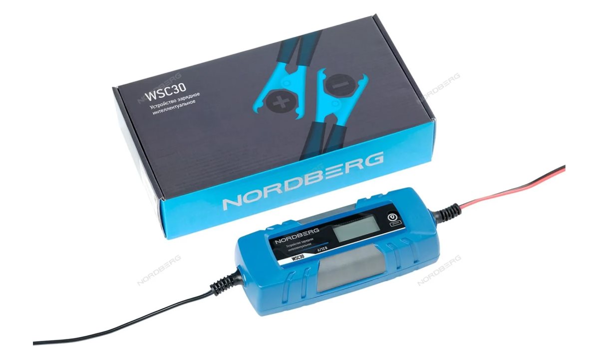  УСТРОЙСТВО зарядное интеллектуальное 6/12V макс ток 4A NORDBERG WSC30 (1)