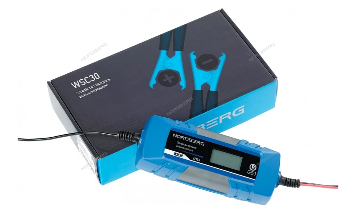  УСТРОЙСТВО зарядное интеллектуальное 6/12V макс ток 4A NORDBERG WSC30 (0)