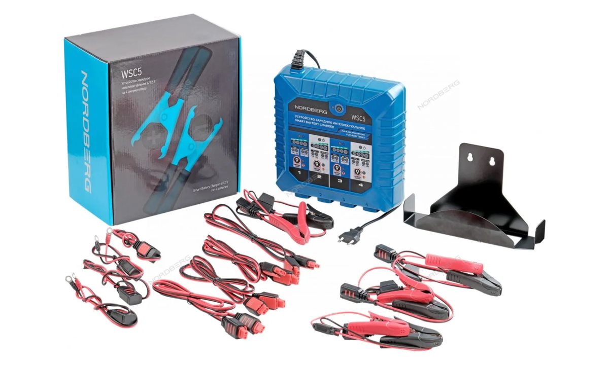  Устройство зарядное интеллектуальное 6/12V, на 4 аккумулятора NORDBERG WSC5 (0)