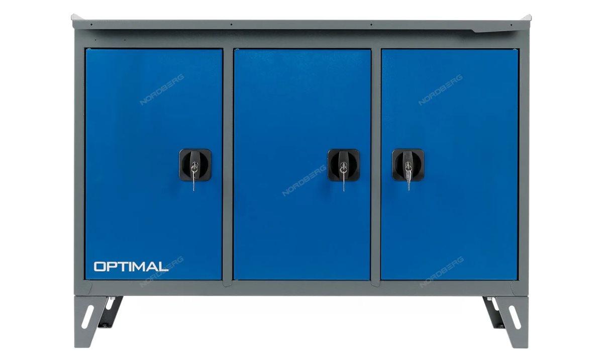  Верстак слесарный 3-х тумбовый, 3 створки NW303 (1)