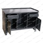  Верстак ВВС-213-3, 2-х тумбовый с нишей, 870*1300*550мм, RAL7016 мни (2)