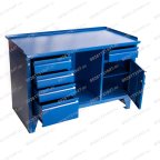  Верстак ВВС-215-3, 2-х тумбовый с нишей, 870*1300*700мм, RAL5010 мни (1)