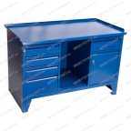  Верстак ВВС-215-3, 2-х тумбовый с нишей, 870*1300*700мм, RAL5010 мни (0)