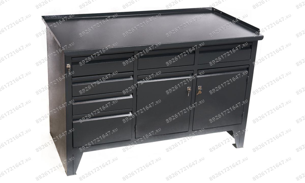  Верстак ВВС-223-3, 3-х тумбовый, 870*1300*700мм, RAL7016 (1)