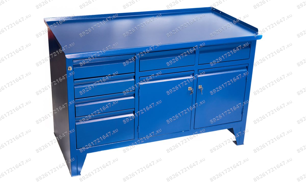  Верстак ВВС-223-3, 3-х тумбовый, 870*1300*700мм, RAL5010 (0)