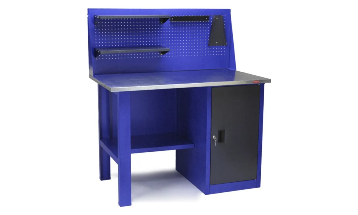  Стол для слесарных работ 1200 мм однотумбовый с экраном (0)