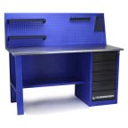 Стол для слесарных работ 1600 мм однотумбовый с 5-ю ящиками с экраном фото