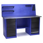  Стол для слесарных работ 1600 мм 2 тумбы (тумба с 3-мя ящиками, тумба с 5-ю ящиками) с экраном мни (0)