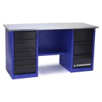  Стол для слесарных работ 1600 мм 2 тумбы (тумба с 3-мя ящиками, тумба с 5-ю ящиками) без экрана мни (0)