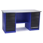  Стол для слесарных работ 1600 мм 2 тумбы с 5- ю ящиками без экрана мни (0)