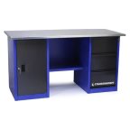  Стол для слесарных работ 1600 мм 2 тумбы (тумба с дверью, тумба с 3-мя ящиками) без экрана мни (0)