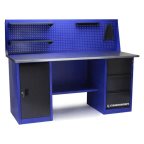  Стол для слесарных работ 1800 мм 2 тумбы (тумба с дверью, тумба с 3-мя ящиками) с экраном мни (0)