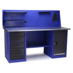  Стол для слесарных работ 1800 мм 2 тумбы (тумба с дверью, тумба с 5-ю ящиками) с экраном мни (0)