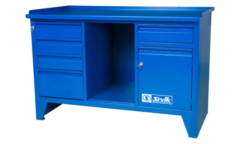 Верстак слесарный двухтумбовый с нишей КС-014 фото