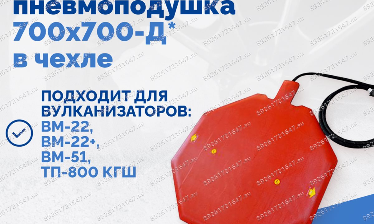 Плоская пневмоподушка 700х700-Д* в чехле (0)