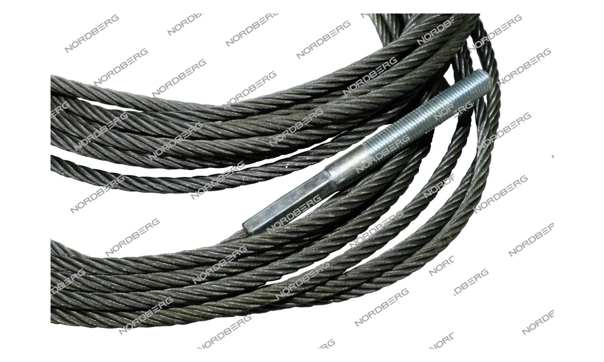  NORDBERG ЗАПЧАСТЬ ТРОС удлиненный для подъемника N4122H-6T (2 шт/комплект) N4122H-6T#L-ROPE (1)