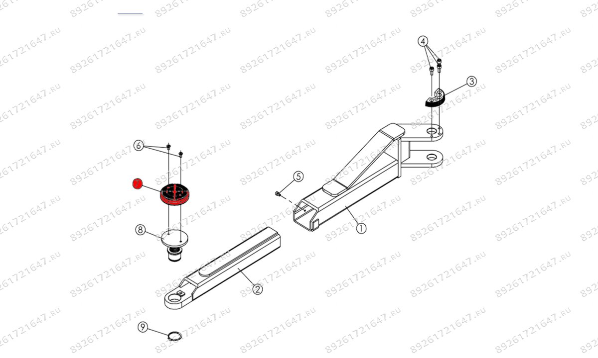  Резиновая подушка для подхвата V2-4L, V2-4LH, V2-4LB (не оригинал) (1)