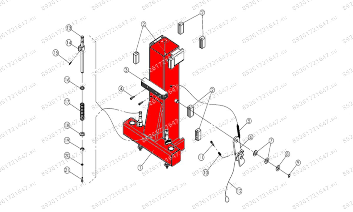  Корпус каретки T4, T4B, V2-4L, V2-4LB RAL1018 (0)
