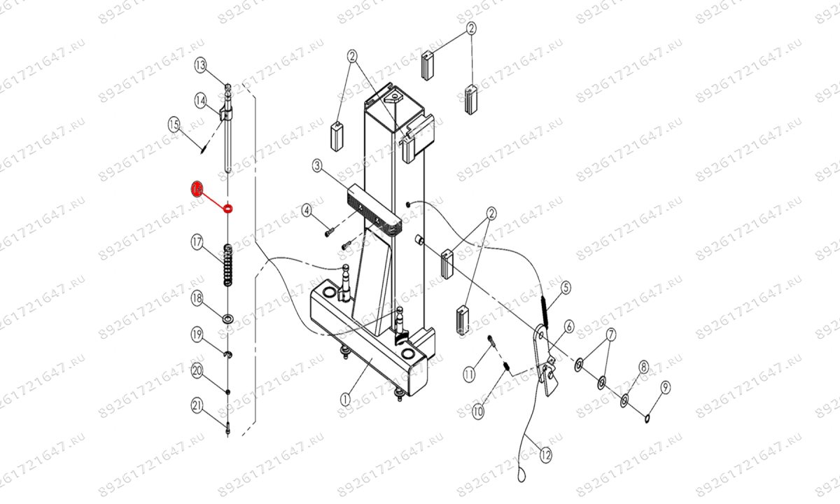  Шайба зубчатого сегмента стопора лапы T4Е, T4, T4H, T4B, V2-4L, V2-4LH, V2-4LB, V2-5.5, V2-5.5L (0)