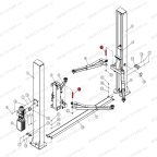  Ось крепления лапы T4, T4H, T4B, V2-4L, V2-4LH, V2-4LB мни (3)