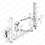  Двухсекционная лапа правая 705-1045 T4, T4H, T4B RAL1018 мни (4)