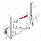  Двухсекционная лапа левая 705-1045 T4, T4H, T4B RAL1018 мни (5)