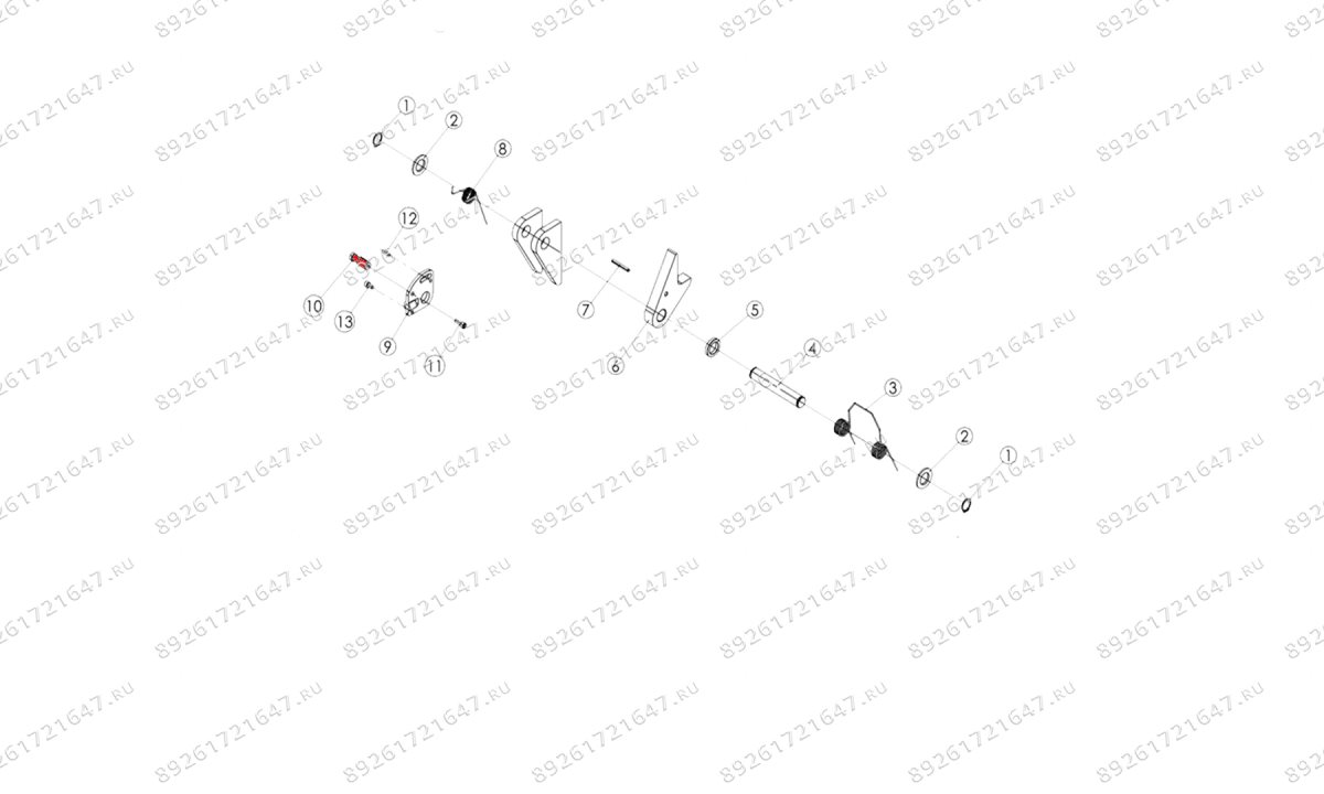  Регулировочный болт стопора S13×39 T4H, V2-4LH, V2-5.5, V2-5.5L (0)