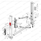  Крышка стопора главной колонны T4H, V2-4LH, V2-5.5, V2-5.5L мни (4)