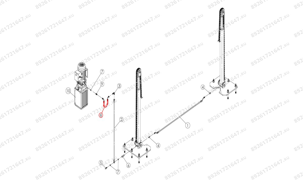  Гидрошланг 500 T4Е, T4H, T4B, V2-4LH, V2-4LB, V2-5.5 (0)