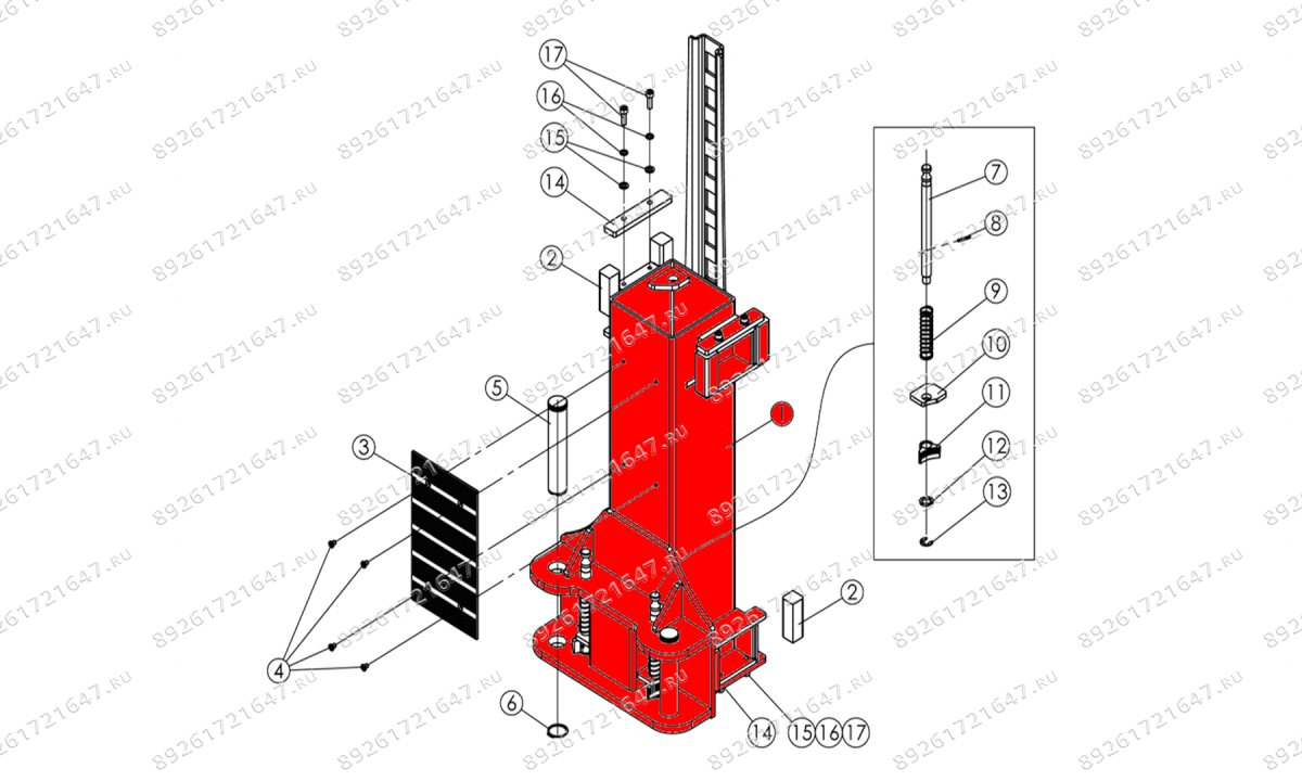  Корпус каретки V2-5.5 RAL1018 (0)