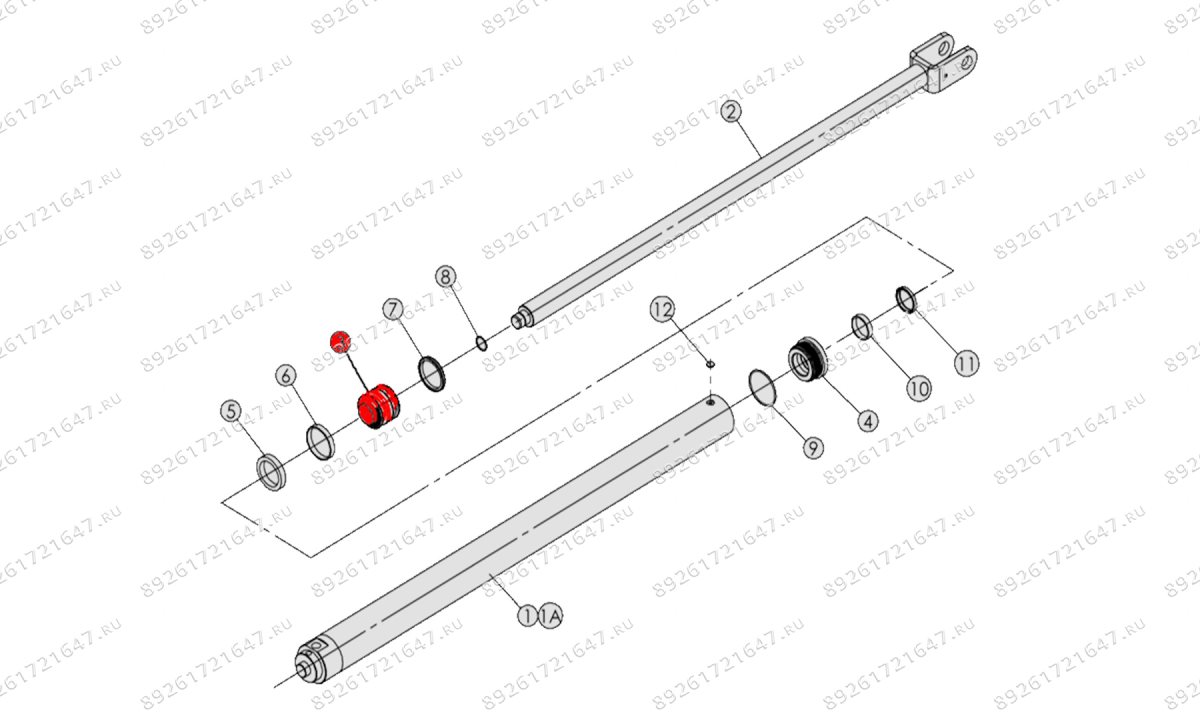  Поршень гидроцилиндра V2-5.5, V2-5.5L (0)