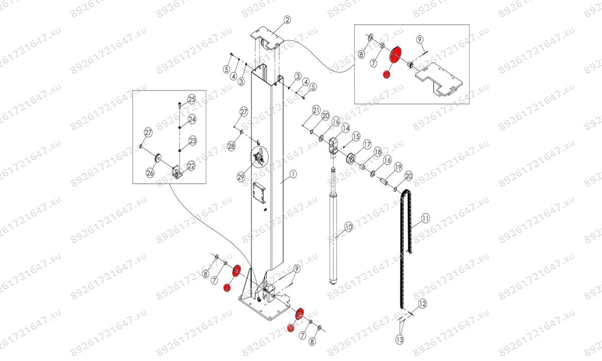  Ролик троса синхронизации V2-5.5, V2-5.5L (0)