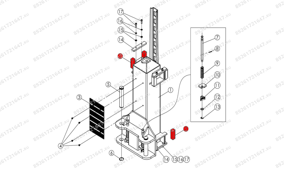  Скользящий блок каретки V2-5.5, V2-5.5L (0)