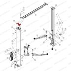 Верхняя крышка колонны с роликами V2-4L, V2-4LH, V2-4LB RAL5005 мни (3)