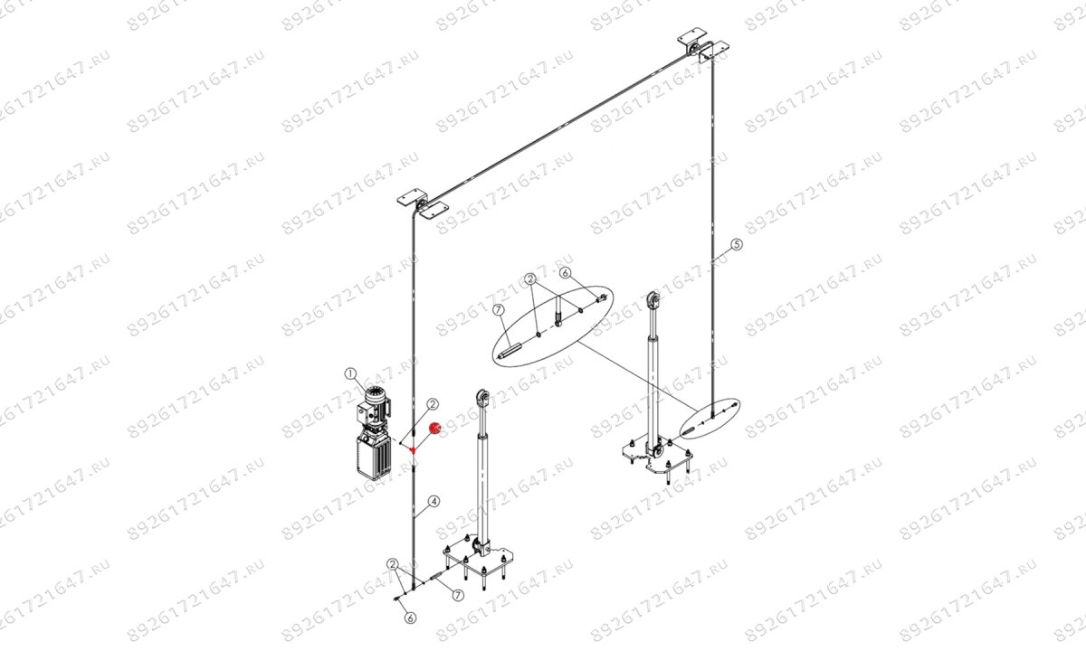  Фитинг тройной для соединения гидроцилиндра и двух гидрошлангов V2-4L (0)