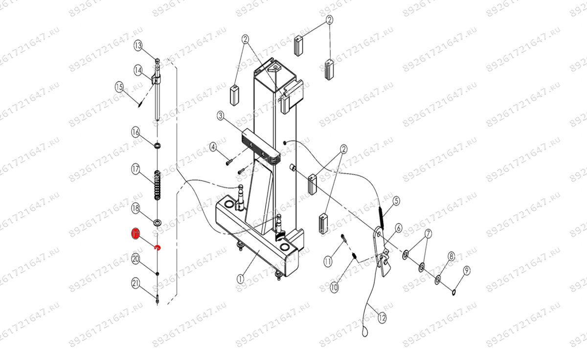  Стопорное кольцо пружины стопора лапы T4, T4H, T4B, V2-4L, V2-4LH, V2-4LB, V2-5.5, V2-5.5L (0)