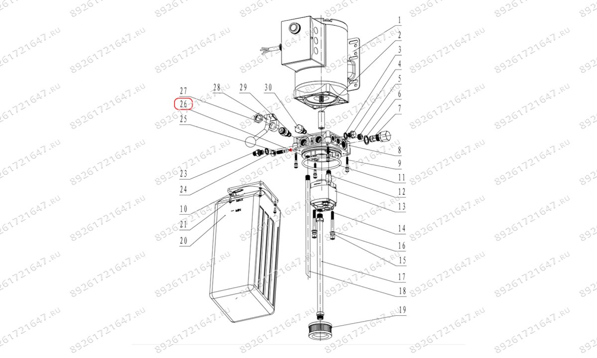  Уплотнительное кольцо регулировочного клапана T4, T4H, T4B, V2-4L, V2-4LH, V2-4LB, V2-5.5, V2-5.5L (0)