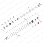  Кольцо штока гидроцилиндра T4, T4H, T4B, V2-4L, V2-4LH, V2-4LB мни (3)