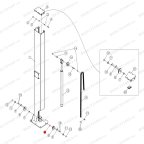  Втулка ролика троса синхронизации T4Е, T4, T4H, T4B, V2-4L, V2-4LH, V2-4LB мни (3)