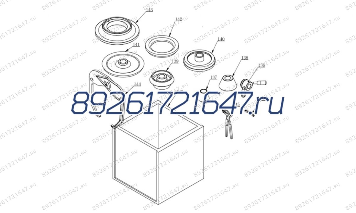  Прижимная гайка в сборе для CB1448 ст. артикул B-K.03.00_1448 (0)