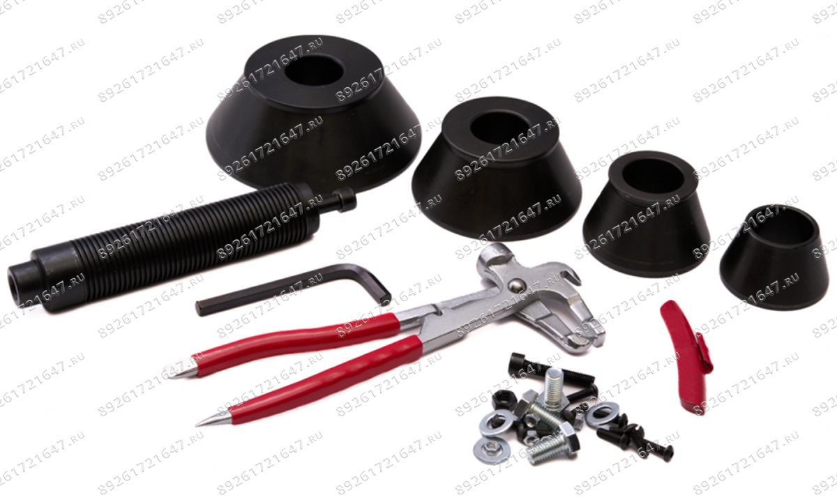  Комплект стандартных аксессуаров VT-61 OLD (4 конуса, груз 100г, клещи, б/с гайка, вал 36мм) (1)