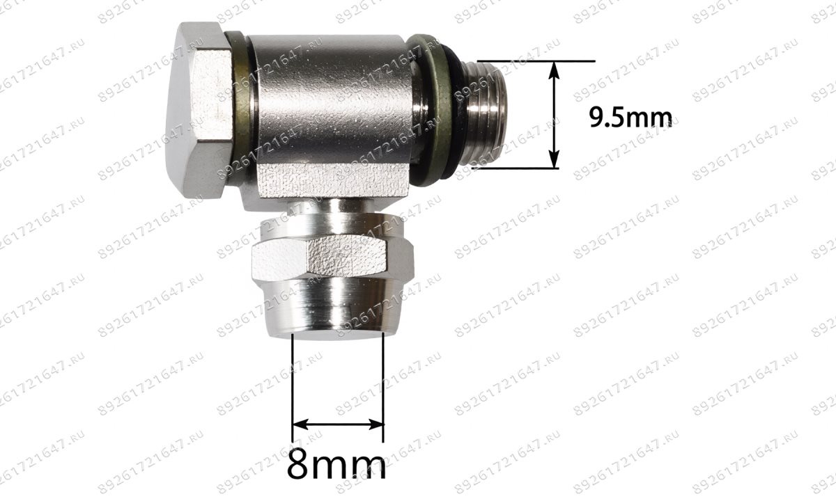  Фитинг металл 1/8 соединитель поворотный на подстольный цилиндр ШМС 6000009 (1)