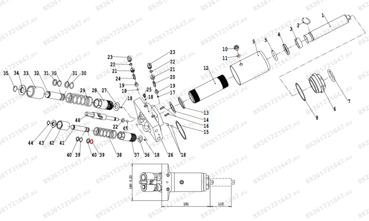  Кольцо резиновое V3, V3LP (Rubber ring d10.6 x 2.65mm) (1)