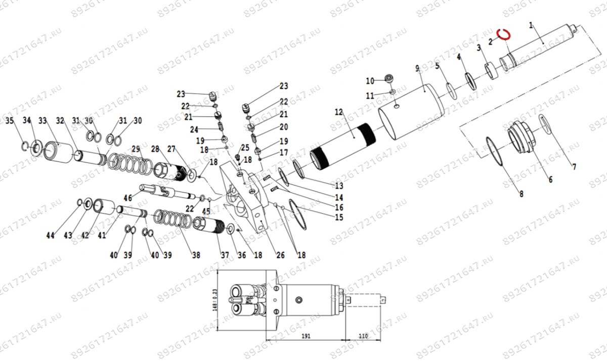  Кольцо стопорное пружинное V3, V3LP (Locking spring ring d30 x 2mm) (1)