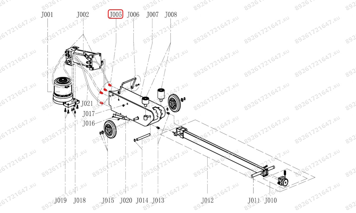  Набор цанговых фитингов для шлангов пневмонасоса 4шт S50-3J (0)