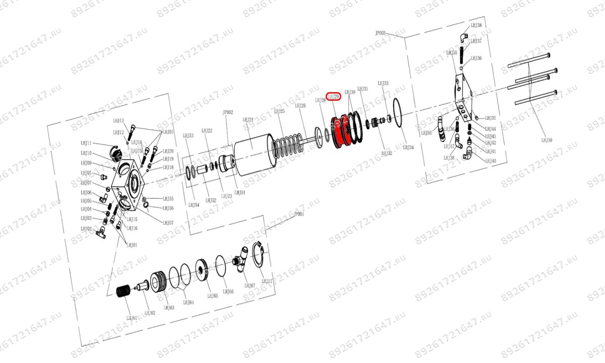  Поршень пневмонасоса (Piston sets assy) S50-3J (0)